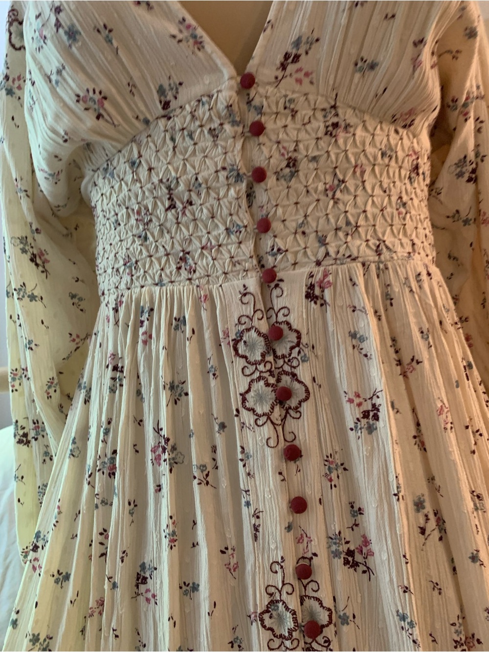 Free People Embroidered Maxi Dress with Purple Embroidery - Picture 10 of 13